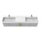 Castello Usa Amazon 84-inch Gray Vanity Set with White Top and Gold Handles CB-MC-84G-GLD-2056-WH - alternate 8